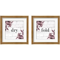 Framed 'Laundry 2 Piece Framed Art Print Set' border=