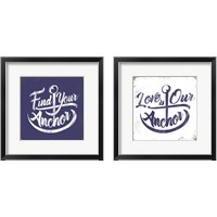 Framed 'Anchor Word 2 Piece Framed Art Print Set' border=