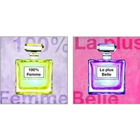 Framed 'French  Perfume 2 Piece Art Print Set' border=