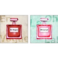 Framed 'French  Perfume 2 Piece Art Print Set' border=