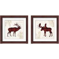 Framed 'Plaid Lodge 2 Piece Framed Art Print Set' border=