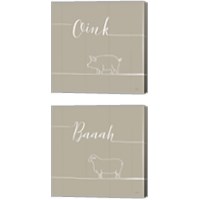 Framed 'Underlined Farm 2 Piece Canvas Print Set' border=