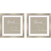 Framed 'Underlined Farm 2 Piece Framed Art Print Set' border=