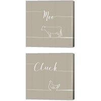 Framed 'Underlined Farm 2 Piece Canvas Print Set' border=