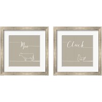 Framed 'Underlined Farm 2 Piece Framed Art Print Set' border=