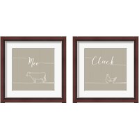 Framed 'Underlined Farm 2 Piece Framed Art Print Set' border=