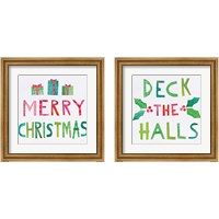 Framed 'Christmas Collage 2 Piece Framed Art Print Set' border=