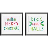 Framed 'Christmas Collage 2 Piece Framed Art Print Set' border=