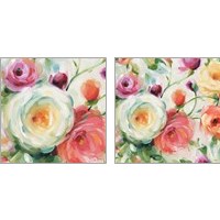 Framed 'Florabundance  2 Piece Art Print Set' border=