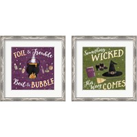 Framed 'Haunted Halloween 2 Piece Framed Art Print Set' border=