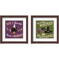 Framed 'Haunted Halloween 2 Piece Framed Art Print Set' border=