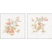 Framed 'Watery Blooms 2 Piece Art Print Set' border=