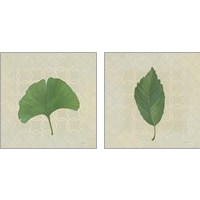 Framed 'Forest Leaves 2 Piece Art Print Set' border=