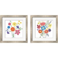 Framed 'Floral Medley 2 Piece Framed Art Print Set' border=