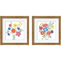 Framed 'Floral Medley 2 Piece Framed Art Print Set' border=