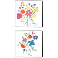 Framed 'Floral Medley 2 Piece Canvas Print Set' border=