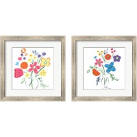 Framed 'Floral Medley 2 Piece Framed Art Print Set' border=