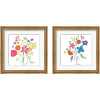 Framed 'Floral Medley 2 Piece Framed Art Print Set' border=