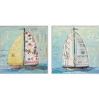 Framed 'At the Regatta 2 Piece Art Print Set' border=