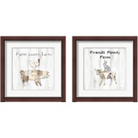 Framed 'Farm Family 2 Piece Framed Art Print Set' border=