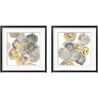 Framed 'Gold Edged Neutral 2 Piece Framed Art Print Set' border=