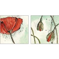 Framed 'Not a California Poppy 2 Piece Art Print Set' border=