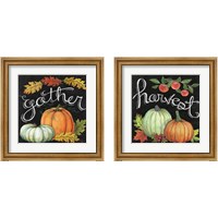 Framed 'Autumn Harvest 2 Piece Framed Art Print Set' border=