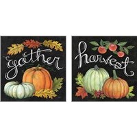 Framed 'Autumn Harvest 2 Piece Art Print Set' border=