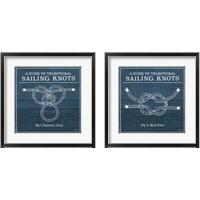 Framed 'Vintage Sailing Knots 2 Piece Framed Art Print Set' border=