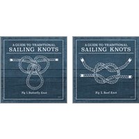 Framed 'Vintage Sailing Knots 2 Piece Art Print Set' border=