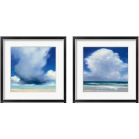 Framed 'Beach Clouds 2 Piece Framed Art Print Set' border=