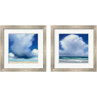 Framed 'Beach Clouds 2 Piece Framed Art Print Set' border=