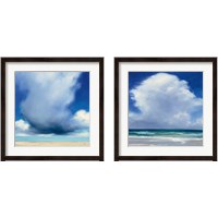 Framed 'Beach Clouds 2 Piece Framed Art Print Set' border=