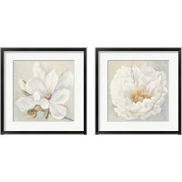 Framed 'Serene Magnolia 2 Piece Framed Art Print Set' border=