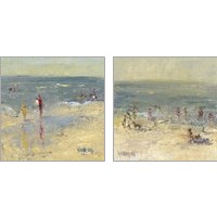 Framed 'Impasto Beach Day 2 Piece Art Print Set' border=