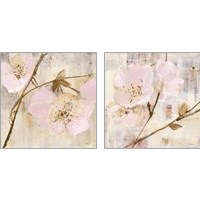 Framed 'Elegance Pink 2 Piece Art Print Set' border=