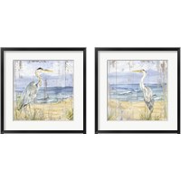 Framed 'Birds of the Coast Rustic 2 Piece Framed Art Print Set' border=