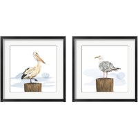 Framed 'Birds of the Coast 2 Piece Framed Art Print Set' border=