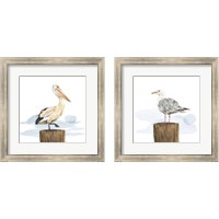 Framed 'Birds of the Coast 2 Piece Framed Art Print Set' border=