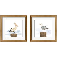 Framed 'Birds of the Coast 2 Piece Framed Art Print Set' border=