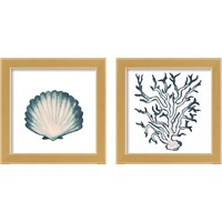 Framed 'Coastal Icon Blue 2 Piece Framed Art Print Set' border=