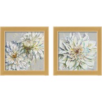 Framed 'Grey Dahlias 2 Piece Framed Art Print Set' border=