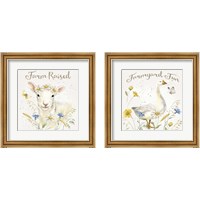 Framed 'Nostalgic Farm 2 Piece Framed Art Print Set' border=