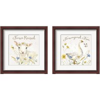 Framed 'Nostalgic Farm 2 Piece Framed Art Print Set' border=