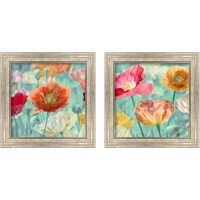 Framed 'Poppies in Bloom  2 Piece Framed Art Print Set' border=