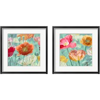 Framed 'Poppies in Bloom  2 Piece Framed Art Print Set' border=