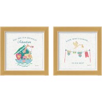 Framed 'Happy Baby 2 Piece Framed Art Print Set' border=