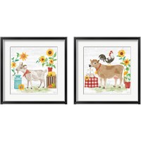 Framed 'Farm Market  2 Piece Framed Art Print Set' border=