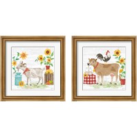 Framed 'Farm Market  2 Piece Framed Art Print Set' border=