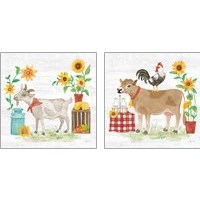 Framed 'Farm Market  2 Piece Art Print Set' border=